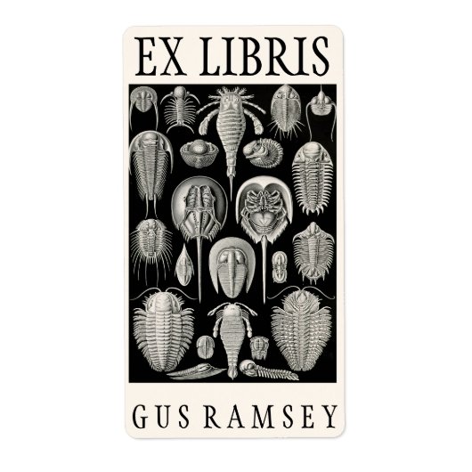 エルンストヘッケルアスピドニア蔵書票 ラベル (正面)