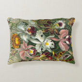 エルンストヘッケルオーランズ、ヴィンテージ熱帯雨林の花 アクセントクッション (正面)
