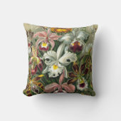 エルンストヘッケルオーランズ、ヴィンテージ熱帯雨林の花 クッション (正面)