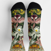 エルンストヘッケルオーランズ、ヴィンテージ熱帯雨林の花 ソックス (上部)