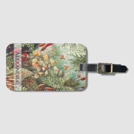 エルンストヘッケルヴィンテージレトロキノコ ラゲッジタグ