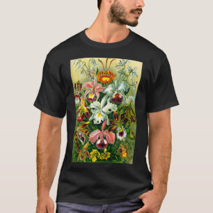 エルンストヘッケルヴィンテージ生物植物蘭 Tシャツ