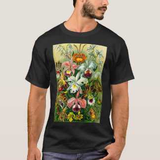 エルンストヘッケルヴィンテージ生物植物蘭 Tシャツ