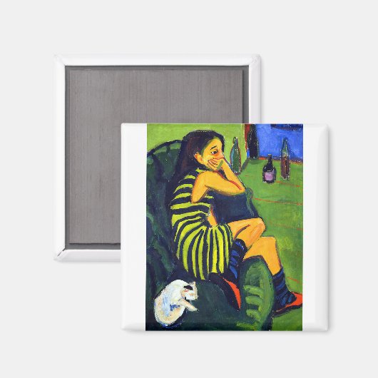 エルンストルートヴィッヒ・キルヒナーアーティストマルセラ マグネット (正面/裏面)