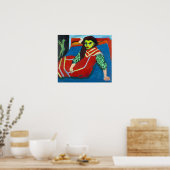 エルンストルートヴィヒ・キルヒナー着席ガール・フランジー・フェールマン ポスター (キッチン)