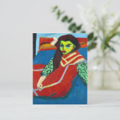 エルンストルートヴィヒ・キルヒナー着席ガール・フランジー・フェールマン ポストカード (スタンド正面)