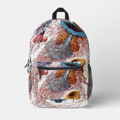 エルンスト・ヘッケルによるクラゲの古いイラスト、Discomedusae プリントバックパック (正面)