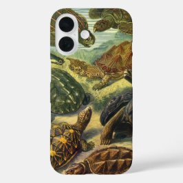 エルンスト・ヘッケルによるヴィンテージのカメとウミガメ iPhone 16ケース