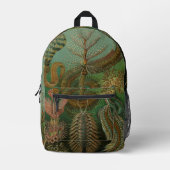 エルンスト・ヘッケルによる古生物学的環形動物 チャエトポダ プリントバックパック (正面)