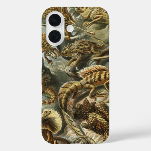 エルンスト・ヘッケルによる爬虫類の古い図鑑 ラセリティリア 動物 Case-Mate iPhoneケース (裏面)