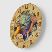 エルンスト・ヘッケルのいそぎんちゃくの海兵隊員: Actiniae ラージ壁時計 (傾斜)