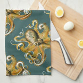エルンスト・ヘッケルのタコ キッチンタオル (四つ折り)