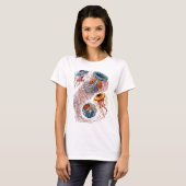 エルンスト・ヘッケルのディスコMedusae Tシャツ (正面フル)