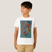 エルンスト・ヘッケルのディスコMedusae Tシャツ (正面フル)