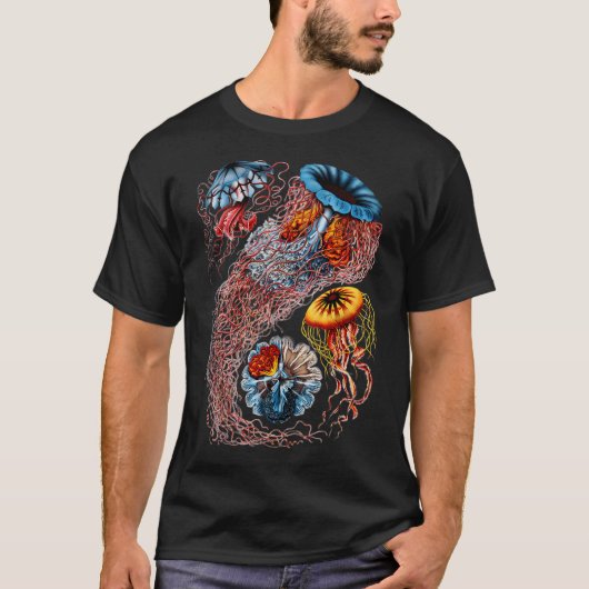 エルンスト・ヘッケルのビンテージクラゲ Tシャツ (正面)