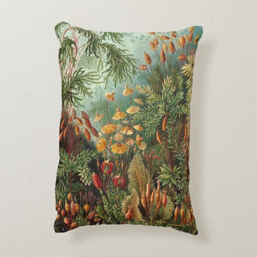 エルンスト・ヘッケルの古生物学的コケ植物、モス・プランツ アクセントクッション (裏面(縦))