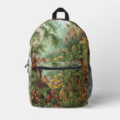 エルンスト・ヘッケルの古生物学的コケ植物、モス・プランツ プリントバックパック (正面)