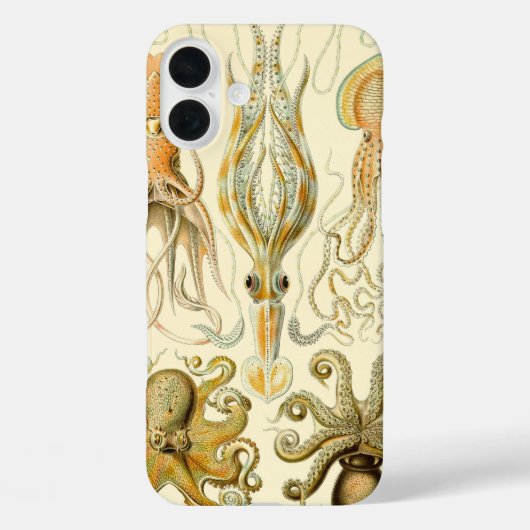 エルンスト・ヘッケルの古風なタコ・イカ・Gamochonia Case-Mate iPhoneケース (裏面)