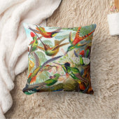 エルンスト・ヘッケルの枕の1904年のハチドリのプリント クッション (ブランケット)