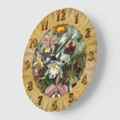 エルンスト・ヘッケルの芸術のプリント: Orchidae Oncidiumsのチューリップ ラージ壁時計 (傾斜)