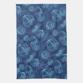 エルンスト・ヘッケルのLeptomedusae (濃紺) キッチンタオル (縦)