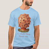 エルンスト・ヘッケル 赤い珊瑚の海洋生物 Tシャツ (正面)
