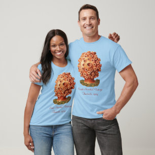 エルンスト・ヘッケル 赤い珊瑚の海洋生物 Tシャツ