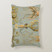 エルンスト・ヘッケルGamochoniaのプリントのタコ及びイカの芸術 アクセントクッション (正面(垂直))