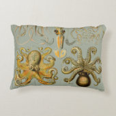 エルンスト・ヘッケルGamochoniaのプリントのタコ及びイカの芸術 アクセントクッション (裏面)