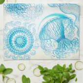 エルンスト・ヘッケルLeptomedusaeのくらげ キッチンタオル (折り畳み)