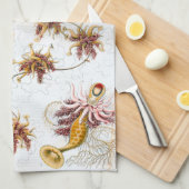 エルンスト・ヘッケルSiphonophoraeのくらげ キッチンタオル (四つ折り)