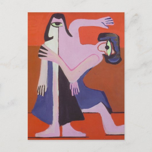 エルンスト・ルートヴィヒ・カーチナー – マスクダンス ポストカード (正面)