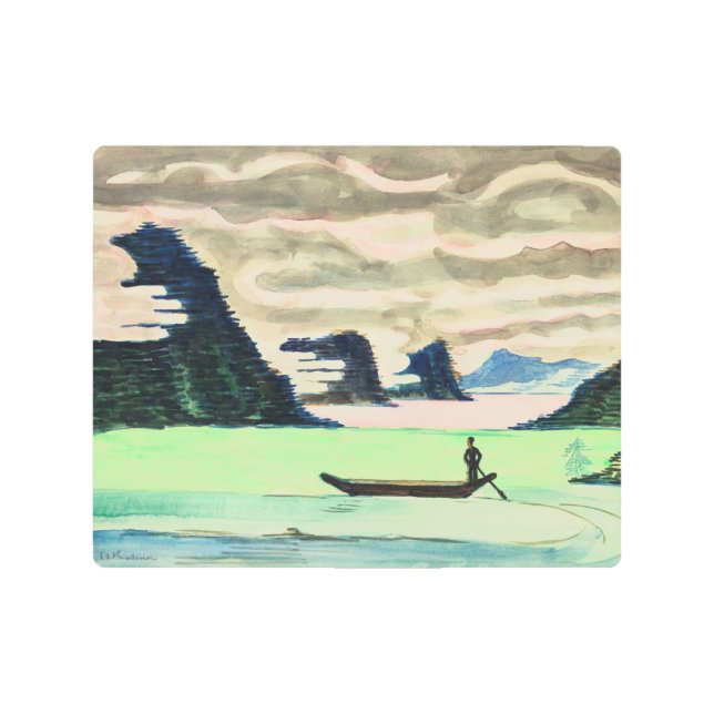 エルンスト・ルートヴィヒ・キルヒナー山の湖の表現者 メタルプリント (正面)