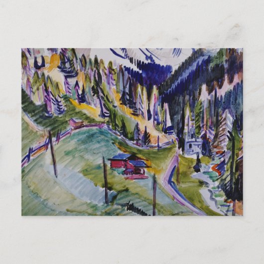 エルンスト・ルートヴィヒ・キルヒナー – マウンテンランドスケープ ポストカード (正面)