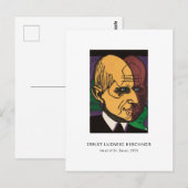 エルンストL.カーシュナー – カラフルポートレートアモダンート ポストカード (正面/裏面)