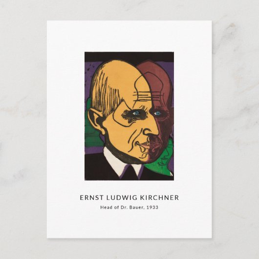 エルンストL.カーシュナー – カラフルポートレートアモダンート ポストカード (正面)
