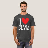 エルヴィスが大好き オリジナルネーム入り メンズ 友達 親友 ギフト Tシャツ (正面フル)
