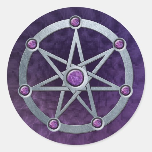 エルヴェンスターシルバーエンボスとアメジスト ラウンドシール (正面)