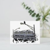 エル図解入りの、写真付きのトレイン&クロース ポストカード (スタンド正面)