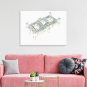 エル王室のパルド宮殿。マドリッドスペイン キャンバスプリント (インサイチュ (リビング))