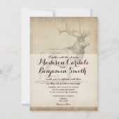 エル素朴ク野生生物狩り結婚式招待状 招待状 (正面)