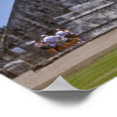 エル遺跡の階段を登る観光客 ポスター (角)