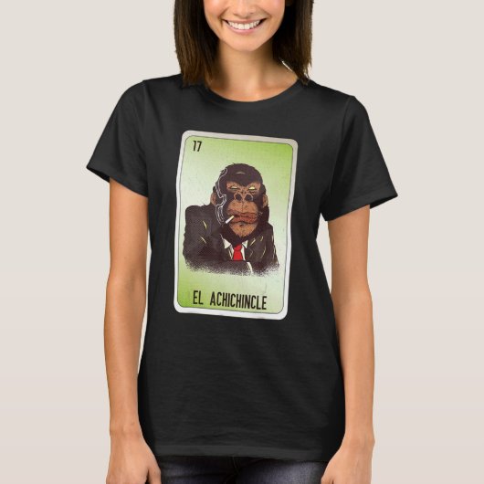 エル・アキンクルメキシカンスラング宝くじビンゴカード Tシャツ (正面)