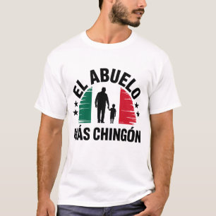 エル・アブエロ・マス・チゴン祖父メキシコ国旗 Tシャツ