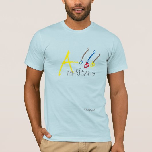 エル・アメリカーノ・ブルー Tシャツ (正面)