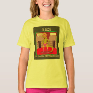 エル·イギー·ザ·アメジック·レスリング·イグアナ·ガールズTシャツ Tシャツ