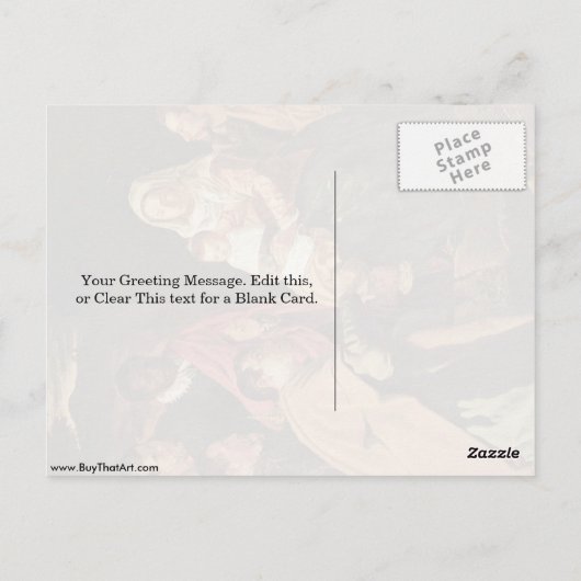 エル・グレコによるマギの崇拝 ポストカード (裏面)