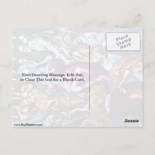 エル・グレコによる聖霊の降下 ポストカード (裏面)