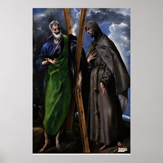 エル・グレコのキリスト磔刑絵画プリント ポスター (正面)
