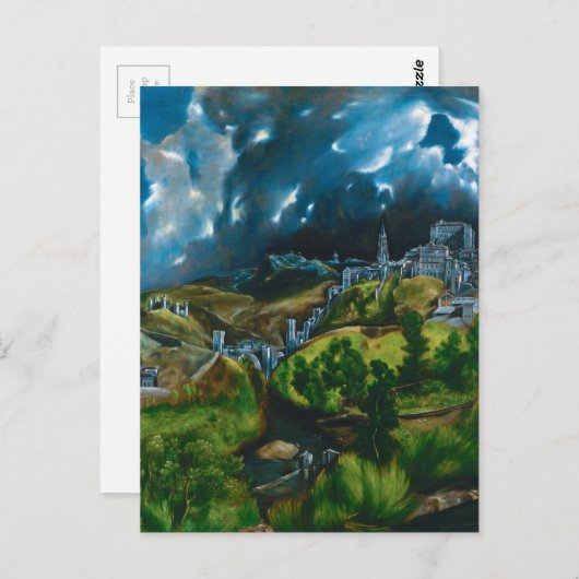 エル・グレコのトレドの眺め(1599年) ポストカード (正面/裏面)